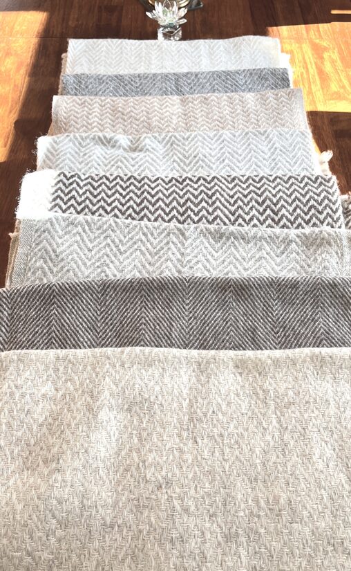 Baby camel wool mix shawls; throws, plaide