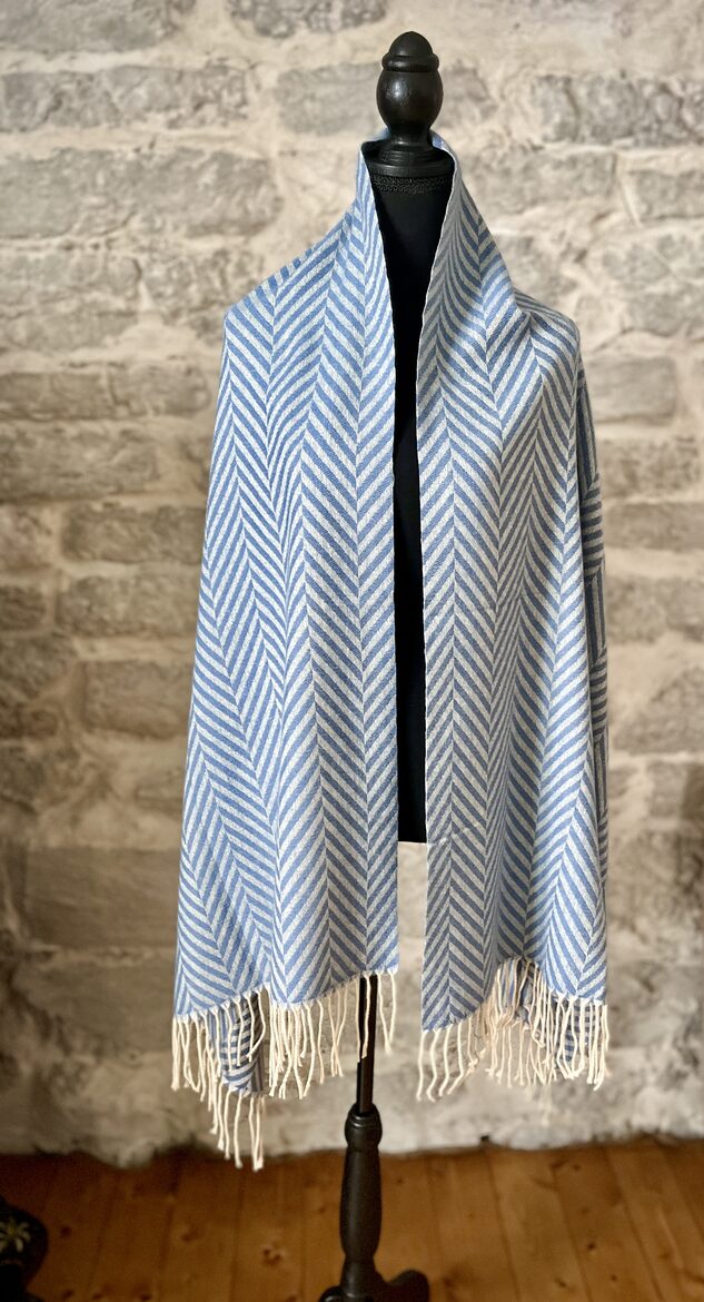 Sky Chevron Shawl
