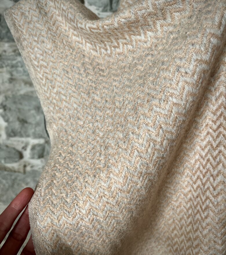Beige Baby Camel Wool Scarf