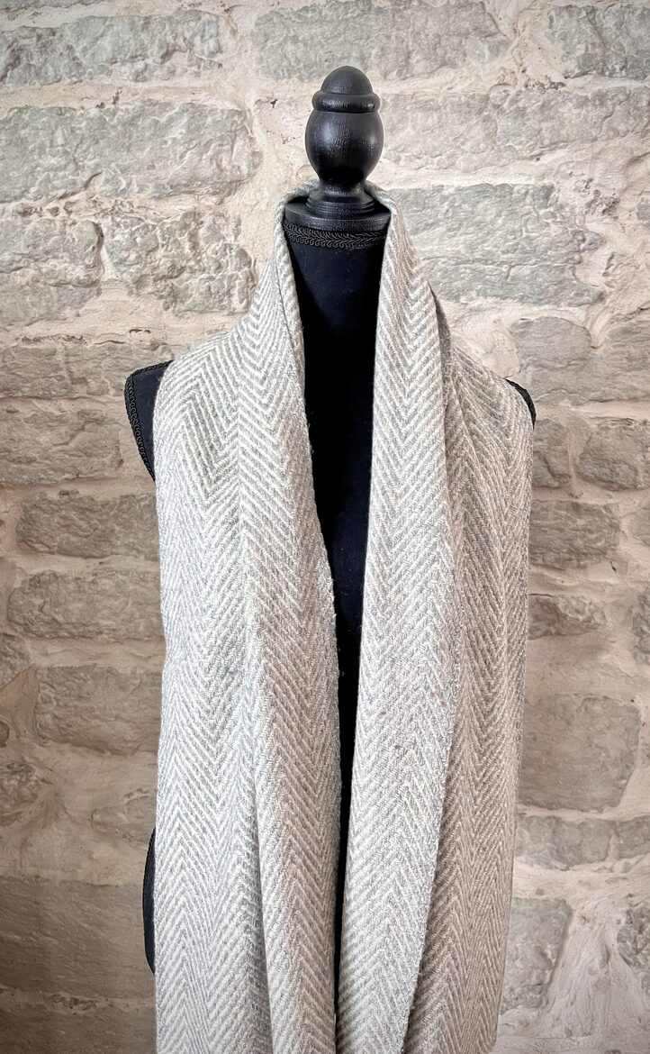 Grey Baby Camel Wool Scarf