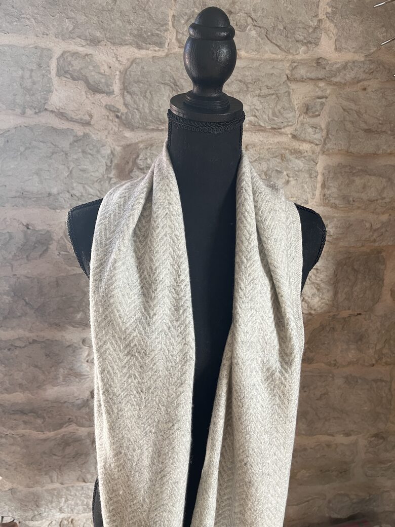 Light grey Baby Camel Wool Scarf
