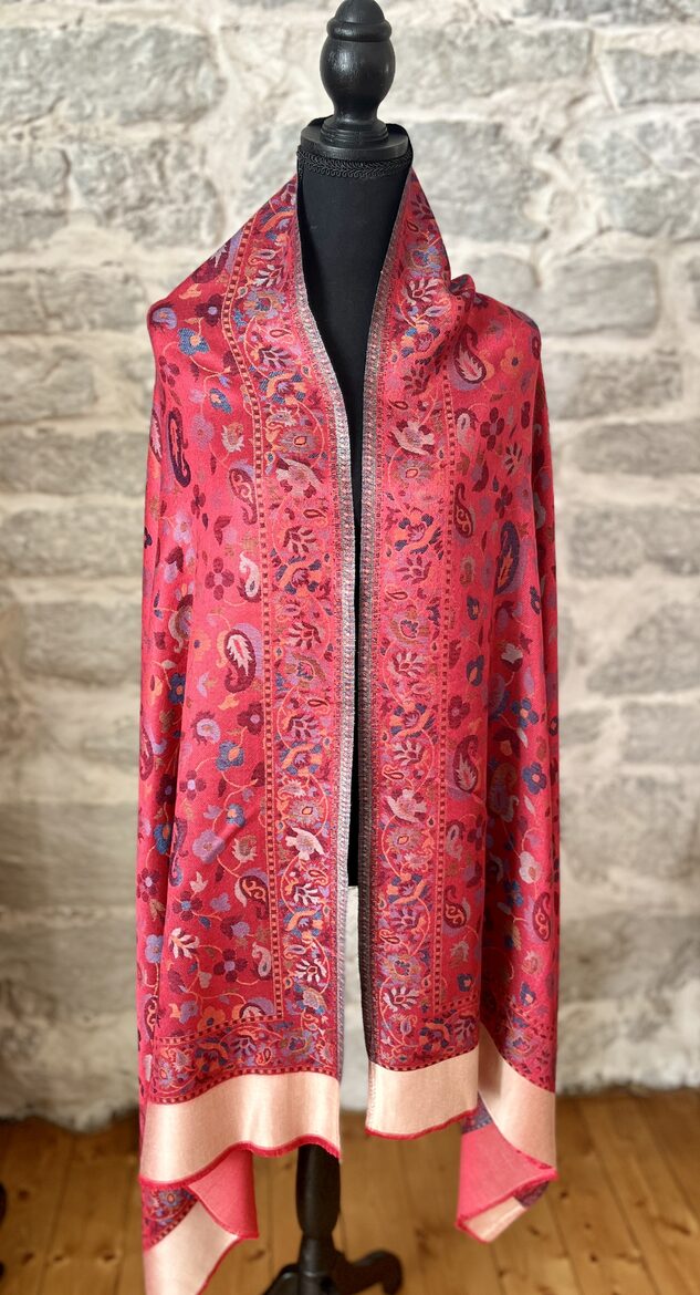 Raspberry Blossom Shawl