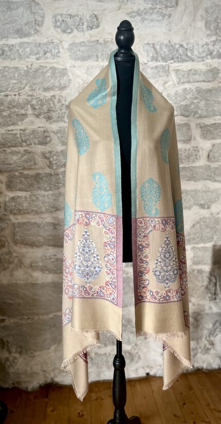 Beige Paisley Elegance Shawl